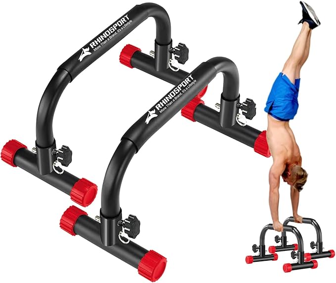 Parallettes Bars Dip Calisthenics Push Up Bars Calisthenics Equipment 10.2 in High 300Kg/661lbs Weight Capacity Strength Training Home Gym Workouts [19.6x10.2x10.2 in]