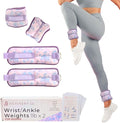 Wrist & Ankle Weights for Women, Ideal for Fitness Workout, Gym, Pilates, Dance, or Yoga, Includes Exercise Guide & Mesh Travel Bag, 1 Pair, 1 Lb Each, Pink Zebra Print