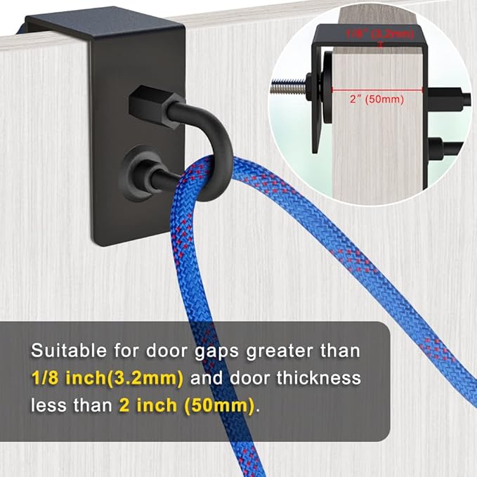 Kipika Door Anchor for Resistance Bands, Heavy Duty Door Anchor Attachment, Workout Door Mount Anchors for Body Weight Straps, Strength Training, Physical Therapy Exercise, Home Gym
