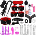 Pilates 25 Piece Fashion Design Nylon Leather Equipment Set (Red), Fun Cosplay Accessories, Wrist and Hip Yoga Supplies, Couple Gifts