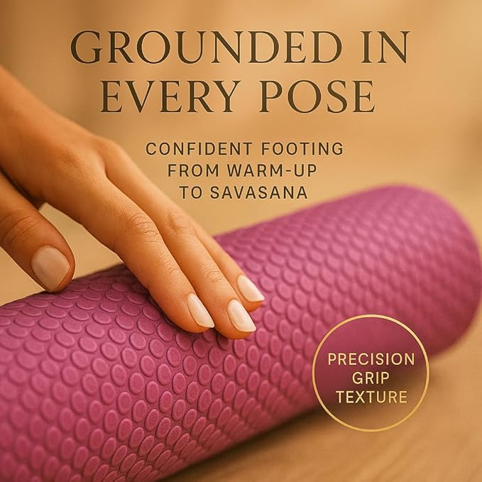 Shanti Diamond Series Yoga Mat - Diamond Shape to expand your Practise, UltraGrip surface, High dencity Cushioning for, Yoga, Pilates, Stretching & Home fitness.