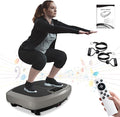 Vibration Plate Exercise Machine - Whole Body Workout Vibration Platform Lymphatic Drainage Machine for Weight Loss Home Fitness with Resistance Bands Remote