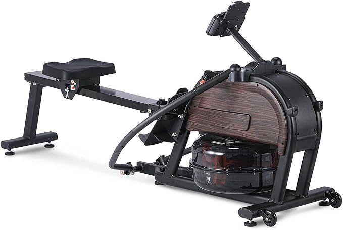 Magnetic/Water Rowing Machines for Home, Full-Body Workout, Low-Impact, Max 350Lb Weight Capacity, Rower Machine of Quiet Resistance, App Compatibility & Space-Saving Design