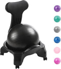Yoga Ball Chair,Yoga Ball，Exercise Ball, Yoga Ball Chair Ergonomic Chair with Replaceable Balls Stability Yoga Ball Chair for Office Home Classroom Exercise Ball Seat(Black)