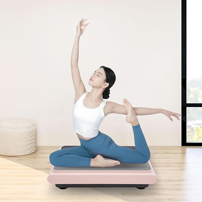 Vibration Plate Exercise Machine, Power Vibrating Plate with LCD Display, Whole Body Workout Vibration Plates for Weight Loss Shaping Recovery
