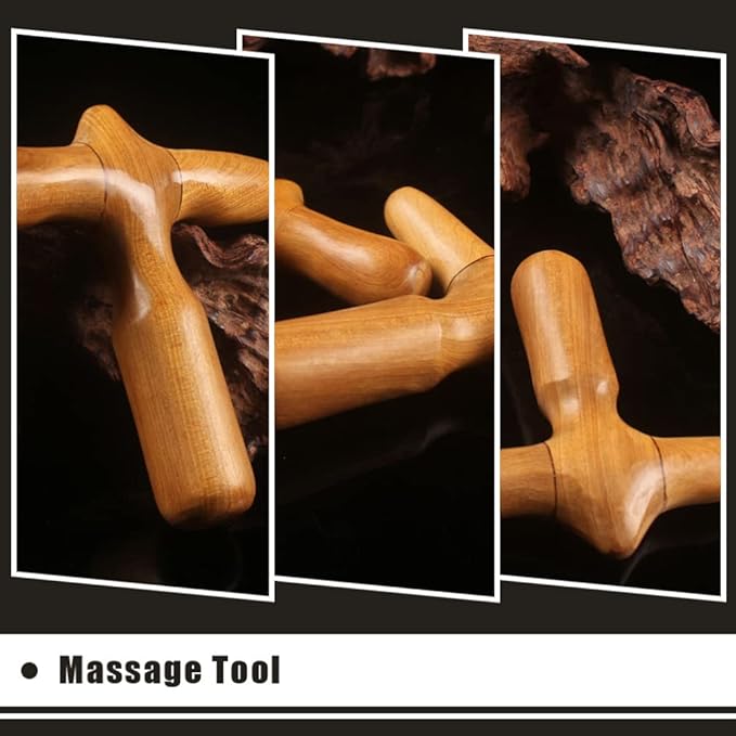 Lurrose Hand Tools Thai Massage Tools Wooden Stick Massager Point Tool Chinese Health Baoding Fitness Balls Health Exercise Stress Balls for Men Women Manual Massage Balls