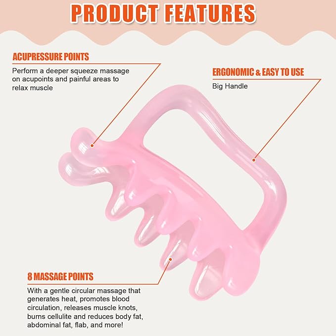 Large Fascia Massage Blaster Tool – Deep Tissue Myofascial Release & Cellulite Massager, Trigger Point Therapy for Lymphatic Drainage, Muscle Recovery & Pain Relief