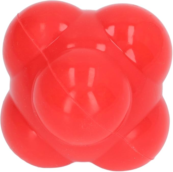Reaction Ball, Rubber Bright Color Hex Reaction Trainer Ball for Basketball, Tennis and Other Competitive Sports