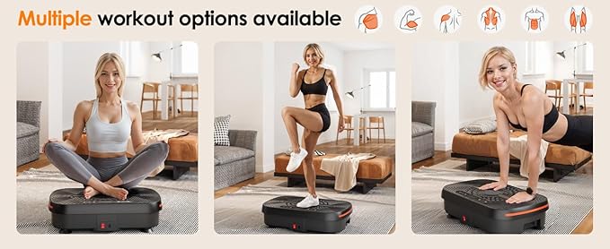 Vibrating Plate Exercise Machine, Vibration Plate for Lymphatic Drainage with Resistance Bands, 99 Speed Levels, Whole Body Shaker, for Weight Loss Fat Burner for Women Men