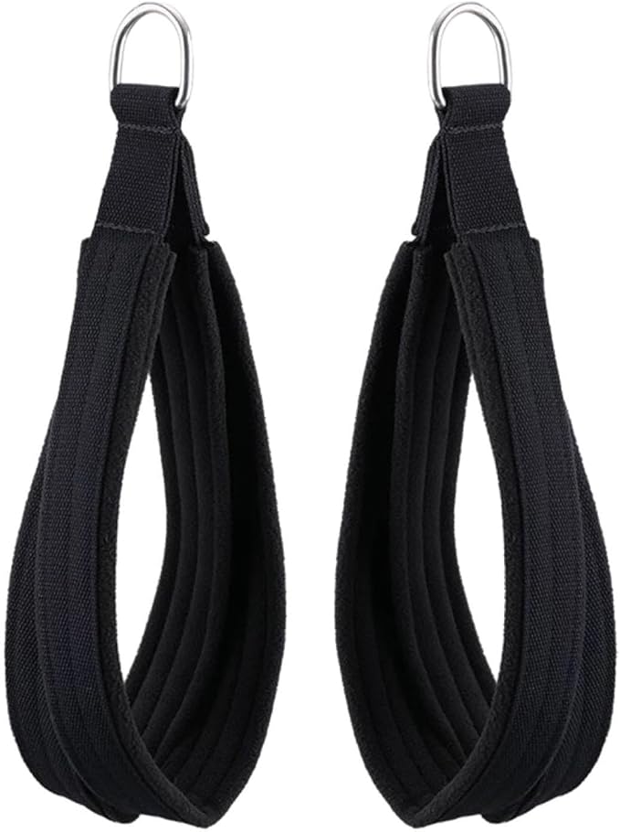 2 Pieces Double Straps Home Gym Pilates Straps Core Training Adults Improve Flexibility Yoga Ankle Padded Workout