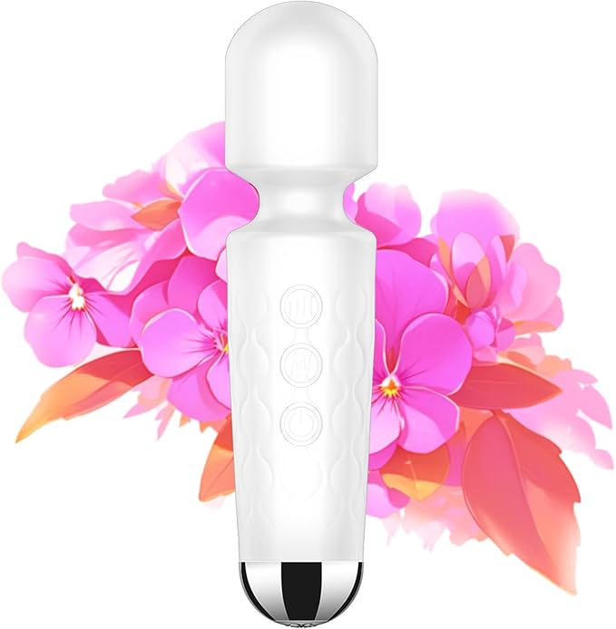 Back Small Bullet Massage for Women - Rechargeable Electric Body Mini Personal Massager - for Foot - Arm Muscle Relaxation (White)