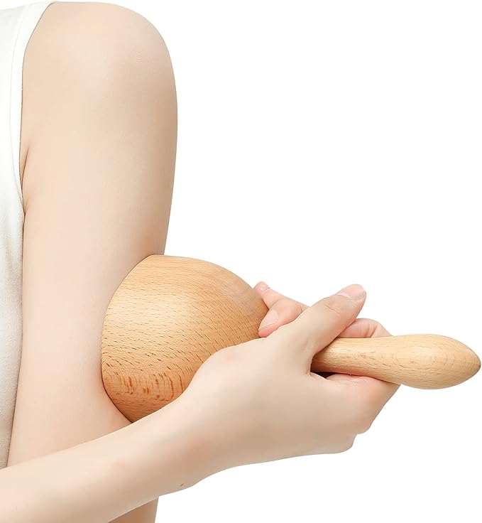 Handhleld Wooden Massage Cup Wood Therapy Massage Tool Body Sculpting Tools for Maderoterapia,Lympahtic Drainage,Anti-Cellulite,Muscle Pain Relief