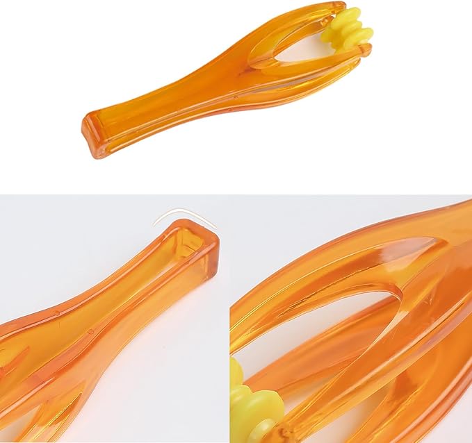 Finger Roller Massager,Scalp Massager Gua sha Back Massager Head Scratcher,Hand Blood Circulation Massage Tools, Handheld Stress Relief Double Rubber Joint Roller Massager,2 Pieces