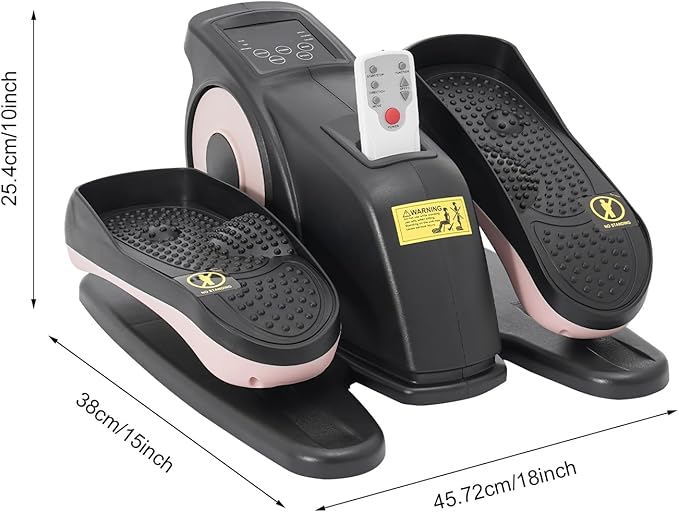 Electric Seated Pedal Exerciser, Portable Pedal Exerciser with Remote Control, Foot Pedal Exercise Machine, Forward & Reverse Direction for Home Office