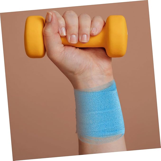 3 Rolls of Elastic Sports Tape Breathable Athletic Wraps for Joint Protection Sponge Padding for Shock Absorption for Football Badminton and Outdoor Training