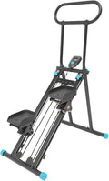 Stair Stepper for Home Gym Exercise | Stair Stepper Machine with Adjustable Handlebar | Folding Cardio Stair Master | with Oversized Pedal | 300LBS Loading Capacity | Black