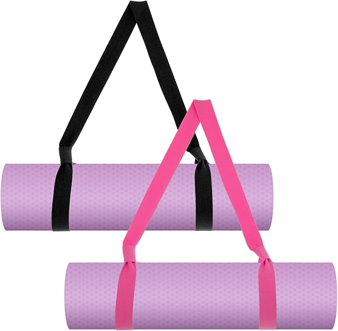 2 Packs Yoga Mat carrier, Yoga Mat Strap for Carrying Adjustable Yogas Strap Yogas Mats Holder Carrier Soft and Durable Suitable for Carrying Most Sizes of mats
