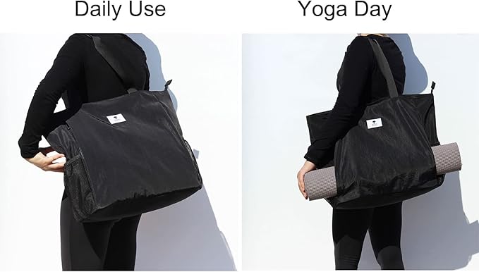 ESVAN Yoga Mat Bag Yoga Tote Carrier Shoulder Bag Carryall Tote for Office,Yoga,Pilates,Travel,Beach and Gym