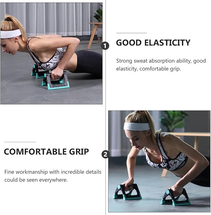 Balacoo Push-up Holder Pair Blue Non-slip Indoor Fitness Push-up Bars for Home Exercise Strength Training Equipment