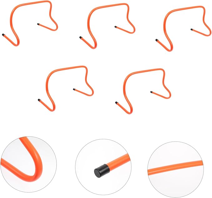 5pcs Lightweight Football Training Hurdles Rack for Agility and Flexibility Training Orange for Athletes to Speed and Performance
