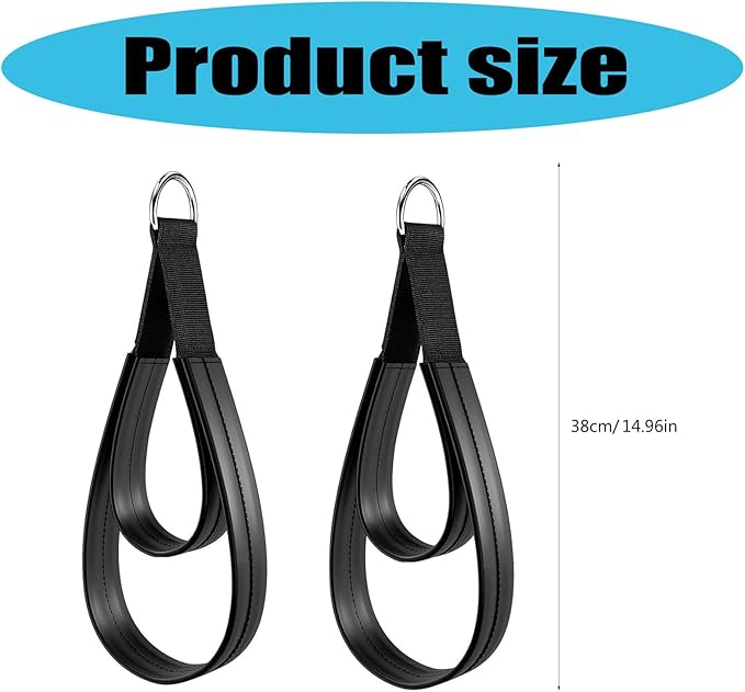 1 Pair Comfortable Pilates Straps Double Looped Exercise D-Rings Easy To Use For Stretching Flexibility Double Looped Exercise Pilates D-rings