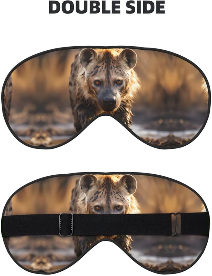 Lone Hyena Head-Mounted Double-Sided Light-Blocking Sleeping Eye mask to Protect Eyes and Relieve Eye Fatigue