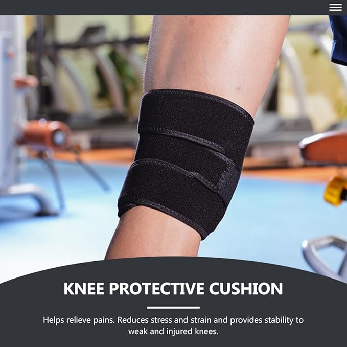 FRCOLOR 2pcs Breathable Pressurization Knee Wraps Compression Knee Pads for Fitness Basketball Cycling Support Joint Protection