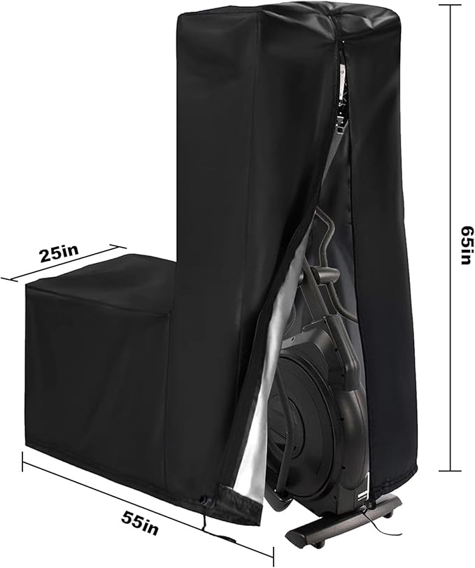 Elliptical Cover 420D Oxford Fabric Gym Dust Cover 55'' x 25'' x 65'' Elliptical Cover Home Elliptical Exercise Machine Cover