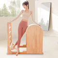 Pilates Large Apparatus Ladder Barrel Wooden Yoga Home Commercial Core Bed Stable Pedal Chair Training Equipment (Color : White)