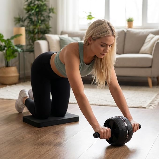 Ultimate Core Strength Wheel - Professional Ab Roller for Intense Home Workouts with Knee Support, Build Rock-Solid Abs & Total-Body Power