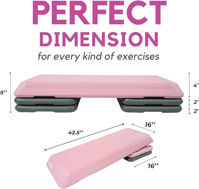 Yes4All Multi-Functional Aerobic Step Platform Adapter/Versatile Stepper Platform With Pilate Bar And Resistance Band