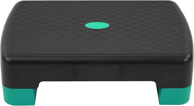 Fitvids 18" Aerobic Step Platform, Workout Stepper with Adjustable 2 Stackable Risers 3" 5.5" for Home Gym Small Space, Exercise Step, Multiple Option