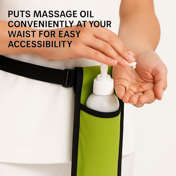 Royal Massage Oil Bottle Holster with Adjustable Strap – Hands-Free Waist or Shoulder Pouch for Therapists – Fits Most Pump Bottles – 8 Color Options - Bottle Not Included (Blue)