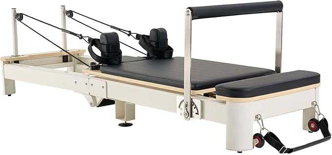 VEVOR Pilates Reformer Machine, Pilates Workout Equipment for Home Gym Studio Use, Pilates Reformer with Sitting Box and Jumpboard，fit for Beginners & Advanced Users