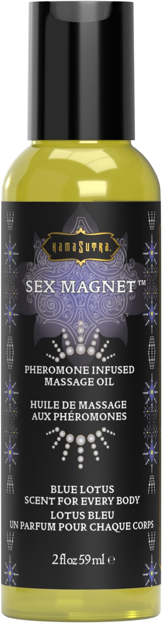 KAMA SUTRA Sex Magnet Pheromone Massage Oil Blue Lotus- 2 Fl Oz Blue Lotus Massage Oil