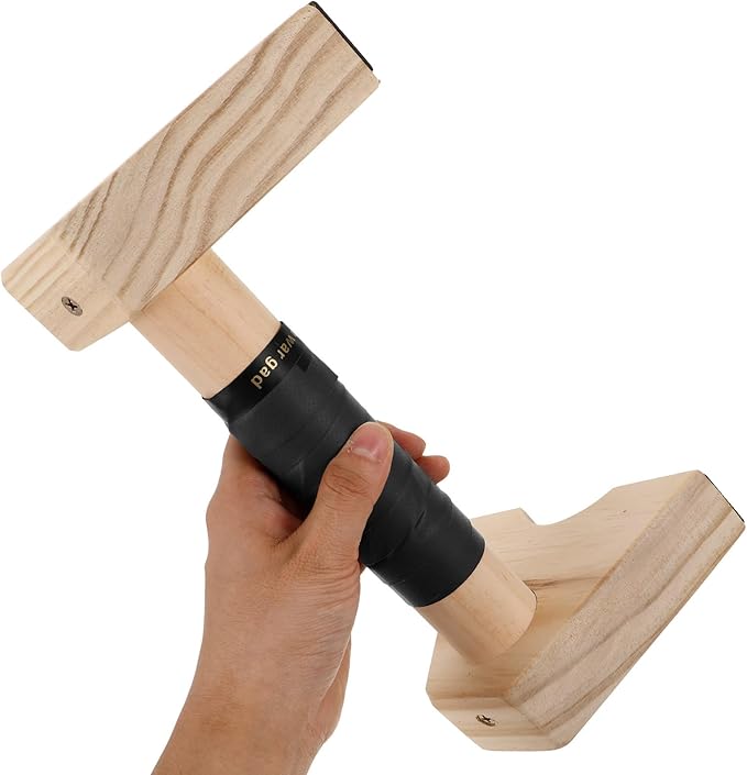 Cabilock Wooden Push up Bars Parallettes Push up Handles Beech Wood Pair 30cm Gymnastic Pushup Stands for Men Women Calisthenics Strength Training Equipment