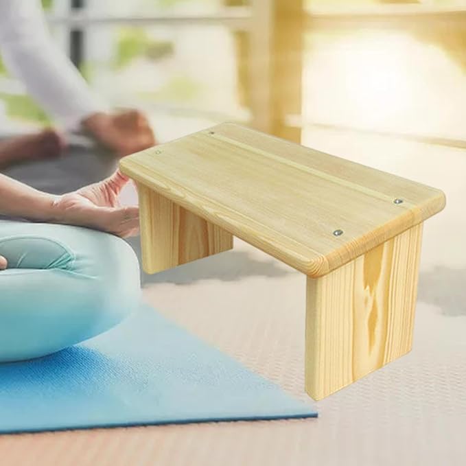 Meditation Bench Bench Sturdy Ergonomic Kneeling Stool for Praying Wooden for Teahouse Prayer Men Women, 42x18x15.5cm