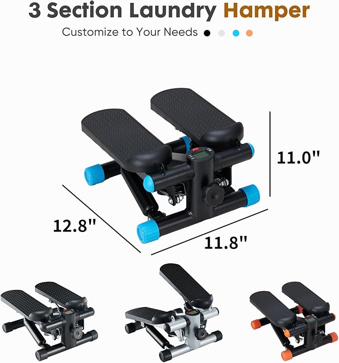 NEWBULIG Mini Stepper for Exercise at Home Stair Step Machine for Indoor Fitness Portable Home Gym Stepper for Full Body Workout 300lb Weight Capacity