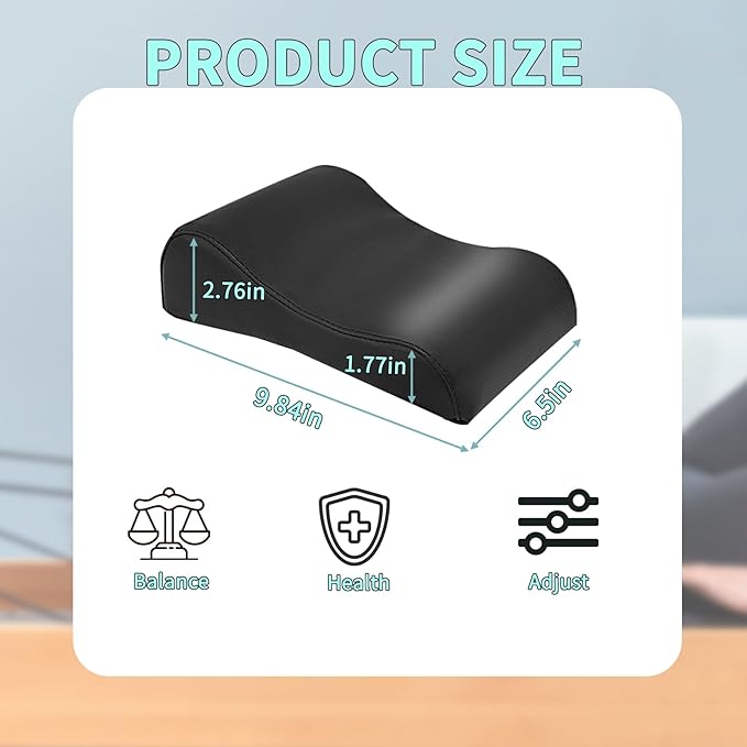 Pilates Reformer Head & Neck Support Pillow – Ergonomic Pilates Cushion for Cervical Alignment – High-Density Foam Headrest with Adjustable Strap – Fits Most Reformer Machines & Home Pilates Equipment