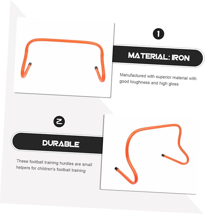 TOYANDONA 5pcs Football Hurdles for Agility Training Weatherproof Speed Barriers High for Outdoor Soccer Practice Skills and Strength