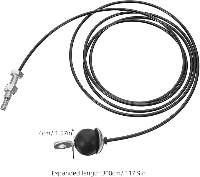 Toyvian Fitness Pulley Cable 5mm Thick Steel Wire Rope with Limit Ball and Screw, 3 Meter Coated Exercise Rope for Home Gym Pulley System Attachments, Strength Training Equipment