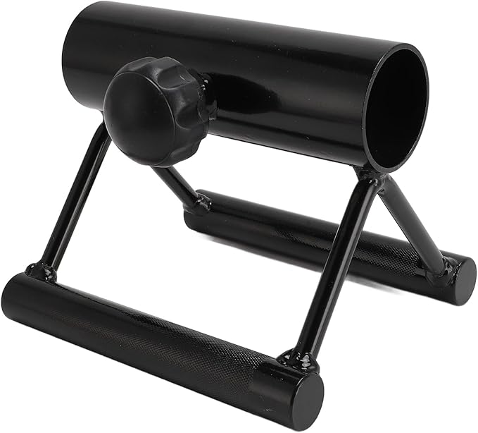 V Bar Landmine Handle Attachment for Barbell Bar, Iron Double D Row Handle, Strength Training Equipment for Home Gym Workout, Secure Locking Knob for Stable and Safe Exercise Targe