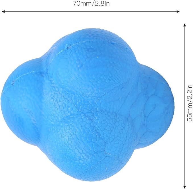 3Pcs Bounce Reaction Balls, TPR Material, Speed Coordination Training Set for Athletes, Portable and Durable Multisport Tools, Size 2.8x2.2in