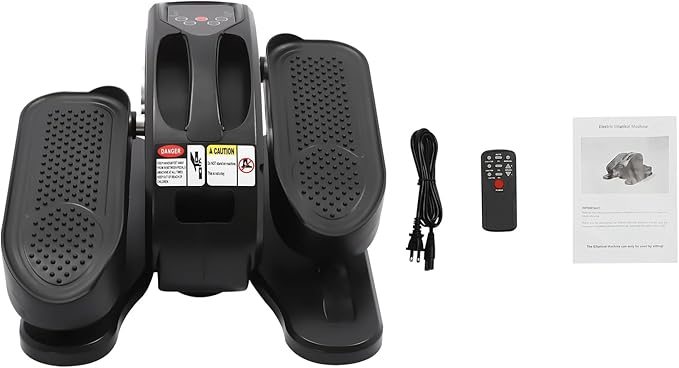 Under Desk Electric Elliptical Machine, 50W Leg Exerciser Pedal Exerciser Home Seated Pedal Exerciser with Remote Control 5-Speed Regulation & LED Screen Overall Load 25 Kg/55.1 Lbs