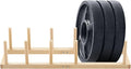 Weight Rack for Home Gym Wooden Horizontal 37.8''L x 10.1''W x 7.08''H Weight Plate Holder Storage Barbell Bumper Storage for Gym Home