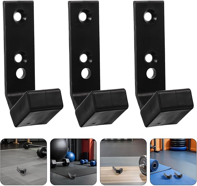 10pcs Barbell J Hooks for Squat Rack Power Rack Accessories 40x55x100mm Pa/pp Material Wall Mount Barbell Storage Holders for Home Gym Strength Training Equipment