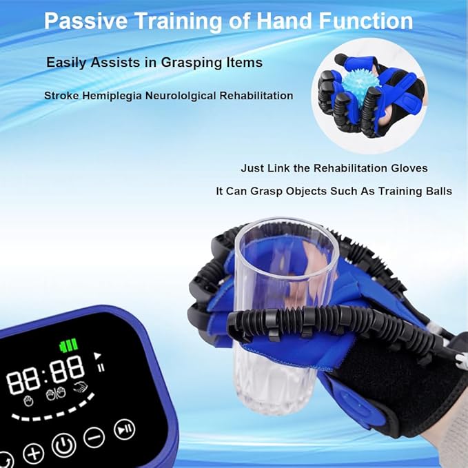 Rehabilitation Robot Gloves,Robot Rehabilitation Gloves,Hand Rehabilitation Equipment,Stroke Hemiplegia Glove(Right Hand-M)