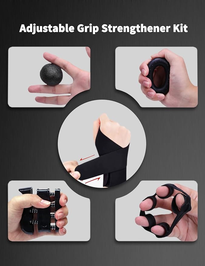 ProGrip Strength Trainer with Auto-Count & Wide Adjustment (11-220 LBS) –Hand Strengthener Kit for Home Gym, Forearm Building & Recovery Training