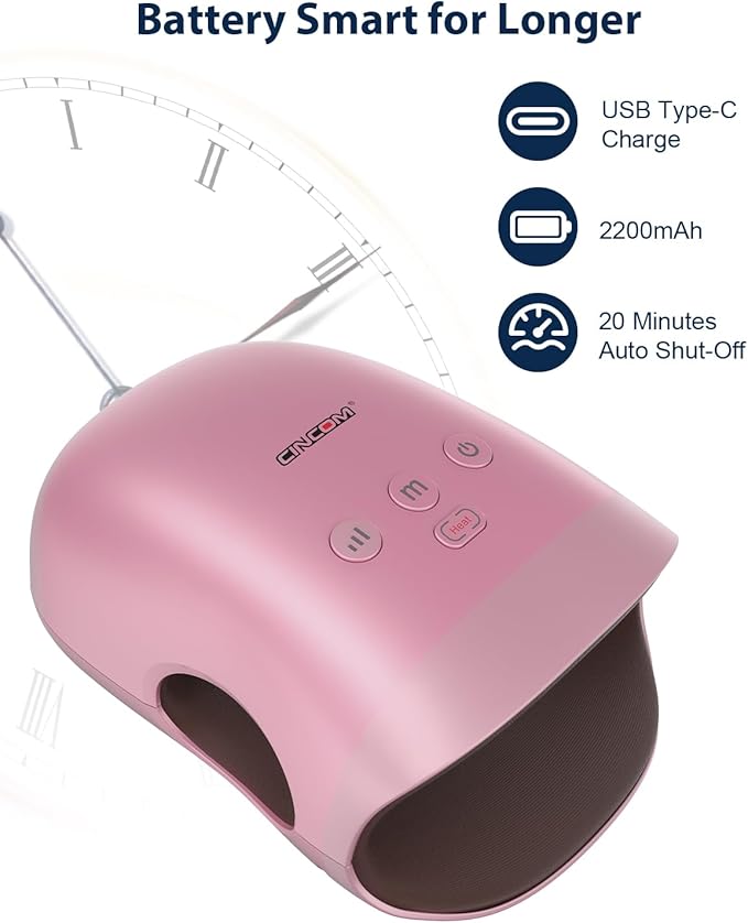 CINCOM Hand Massager - Cordless Hand Massager with Heat and Compression for Arthritis and Carpal Tunnel