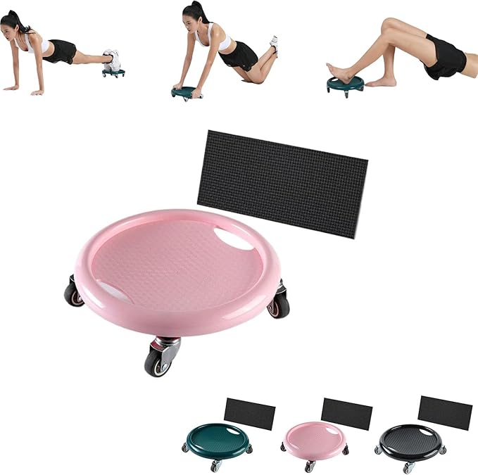 Ab Roller Wheel,Ab Exercise Equipment with Knee Pads,Women's Multifunctional Abdominal Wheel Board,360° Rotating for Core Exercise,Abdominal Strength Training for Full Body Fat Burning Home Gym (A)